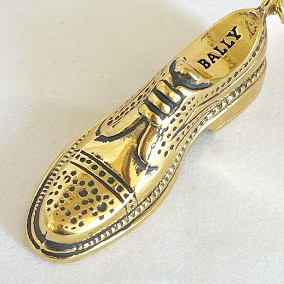 BALLY Vintage Key Gold Chain Mens Shoe Unisex - Picture 5 of 10